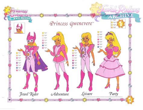 Princess Gwenevere Original Princess Gwenevere And The Jewel Riders Model Sheet Character