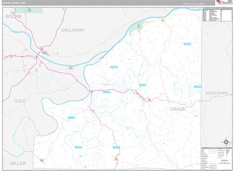 Osage County Mo Wall Map Premium Style By Marketmaps