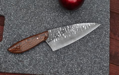 6 Inch Custom Chefs Knife Leopard Wood