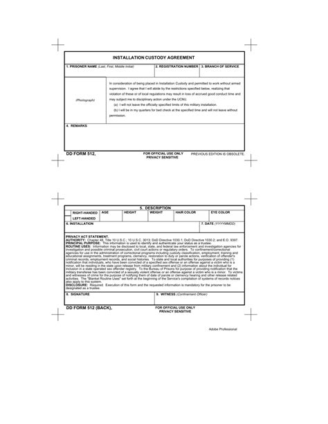 Dd Form 512 Fill Out Sign Online And Download Fillable Pdf