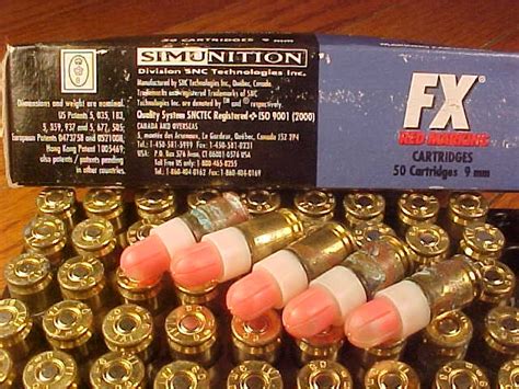 Box Simunition Fx 9mm Luger Red Marking Cartridges For Sale At