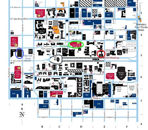 University Of Arizona Campus Map Map Of The World