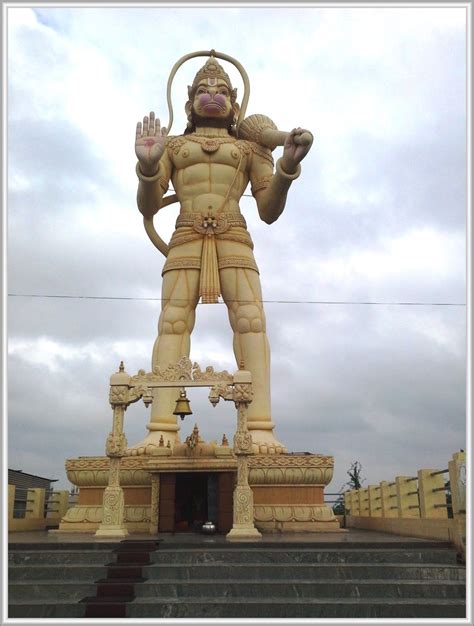 Sky High Big Hanuman Statue And Temple Is Located At Donimukkala