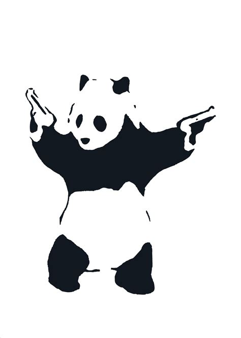 Panda With Guns Banksy Plakat Banksy Plakater Med Street Art Kunst