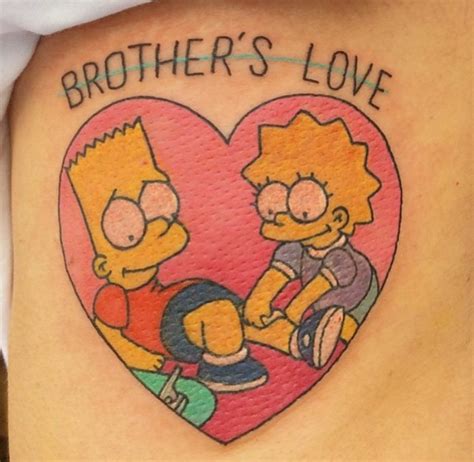 Bart And Lisa Tattoo Simpsons Tattoo Cartoon Tattoos Tattoos Kulturaupice