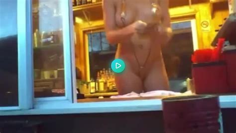 Bikini Barista Flashes Her Tits And Pussy To A Customer At The Drive Through