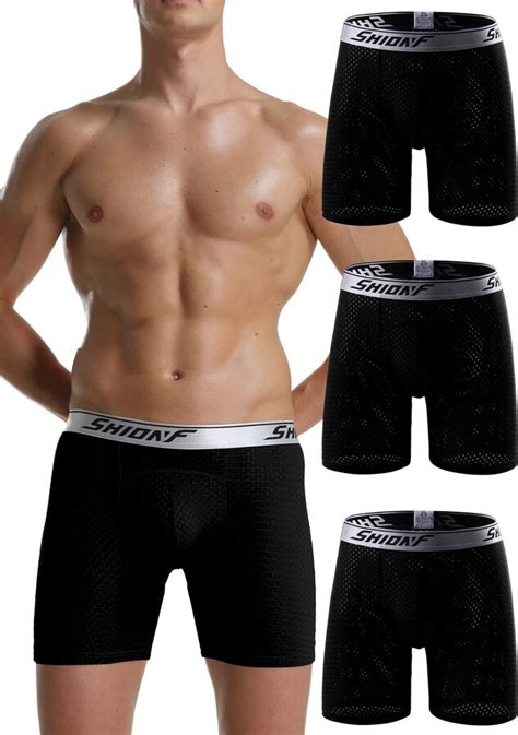 Shionf Mens Anti Chafing Underwear Performance Mesh Cooling Boxer Briefs Shopstyle