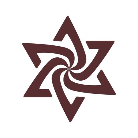 Celtic Decorative Element Star Of David Logo Or Tattoo Symmetry