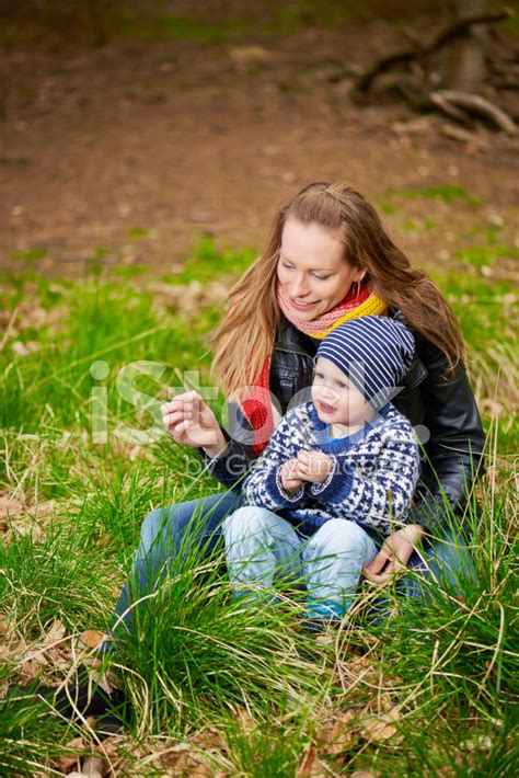 Mother And Son In The Forest Stock Photo Royalty Free Freeimages