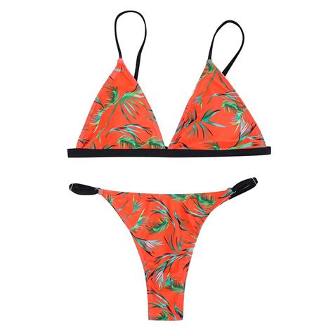 buy 2020 sexy thong micro bikinis women swimsuit push up swimwear female bikini set fluorescence