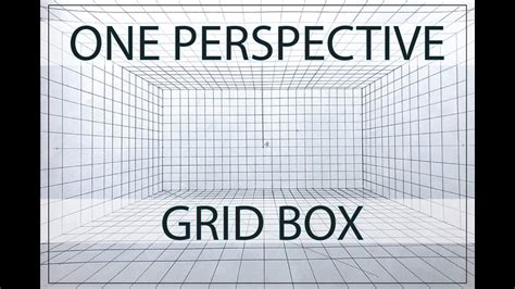 One Point Perspective Grid Box For Interior Drawing How To Draw Youtube