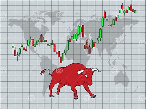 Bullish Symbols On Stock Market Vector Illustration Stock Vector Illustration Of Gain Bull