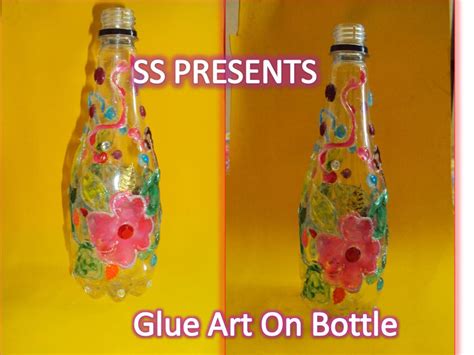 Glue Gun Art On Plastic Bottle Ssartscrafts
