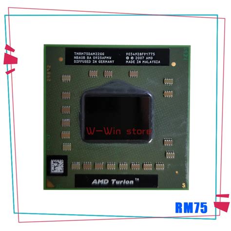 Amd Turion 64 X2 Mobile Technology Rm 75 Rm 75 Rm75 22 Ghz Dual Core