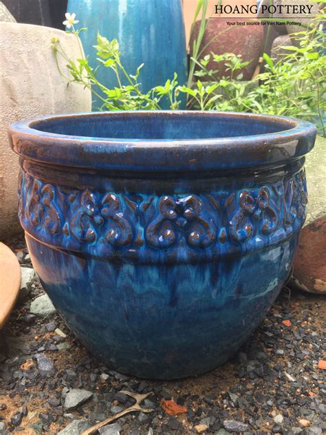 20 Tall Navy Blue Planter