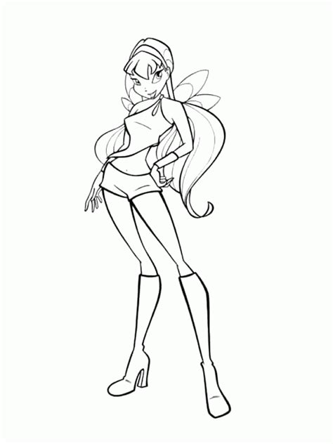 Winx Stella Coloring Pages Cartoon Coloring Pages Disney Coloring