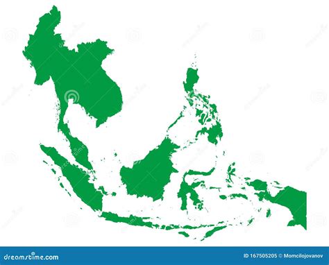 Southeast Asia Oceania Map Stock Illustrations Southeast Asia Oceania Map Stock