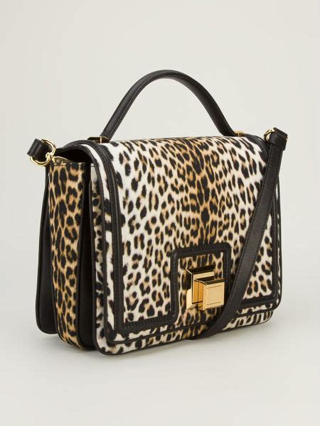 Emanuel Ungaro Leopard Print Shoulder Bag In Animal Black Lyst