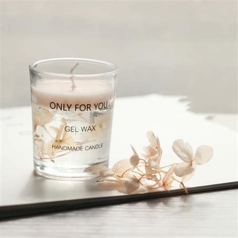 Preserved Flower Fragrance Gel Wax Candle Which Can Go In Any Room Or