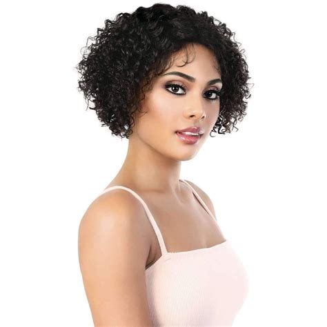 Hplpjojo Short Length Curly Virgin Remi Human Hair Wig Motown Tre