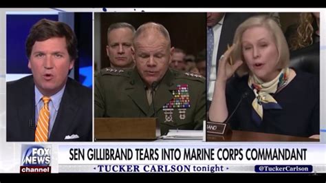 tucker carlson senator kirsten gillibrand tears into marine corps commandant youtube
