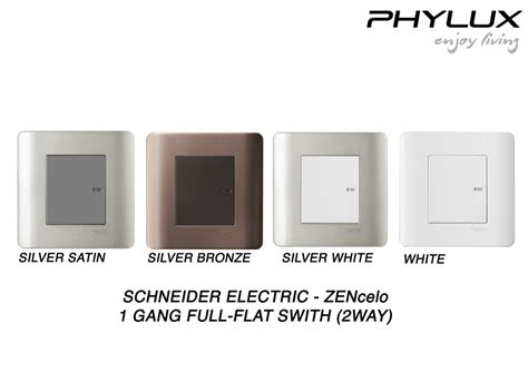 Schneider Electric Zencelo Full Flat Switch 2 Way16ax 20a 1