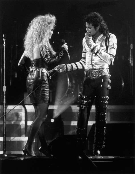 Michael Jackson Performs A Duet With Backing Singer Sheryl Crow During A Concert In Rome 1988