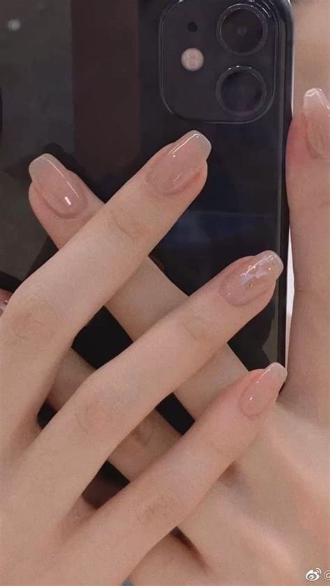 Douyin Jelly Nails In 2022 Gel Nails Blush Nails Pretty Gel Nails