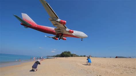 Plane Spotting At Phuket Airport Beach Youtube