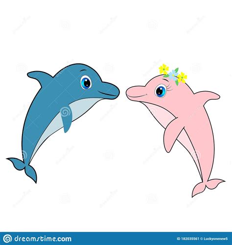 Jetzt bei mybestbrands produkte in über 100 onlineshops entdecken. Cute Dolphin Cartoon Illustration, Summer Design Isolated ...