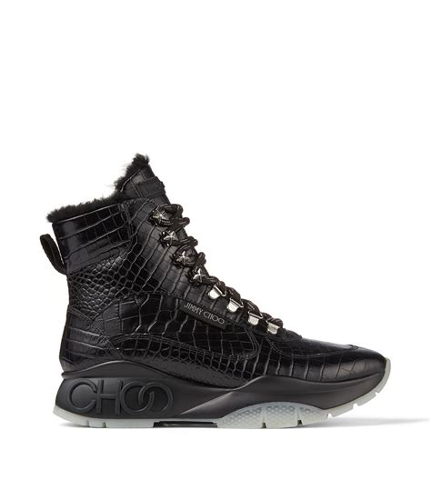Jimmy Choo Leather Inca Heeled Boots 45 Jimmychoo Shoes Crocodile