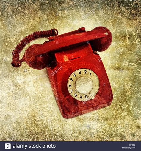 Retro Red Telephone Stock Photo Alamy