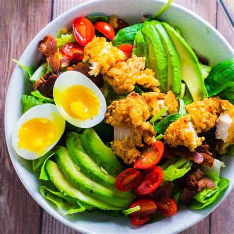 Crispy Chicken Cobb Salad Ambs Loves Food