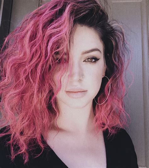 Pin By Sarah On Makeup Curly Pink Hair Pink Hair Curly Hair Trends