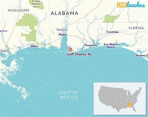 Map Of Alabama Beaches Secretmuseum