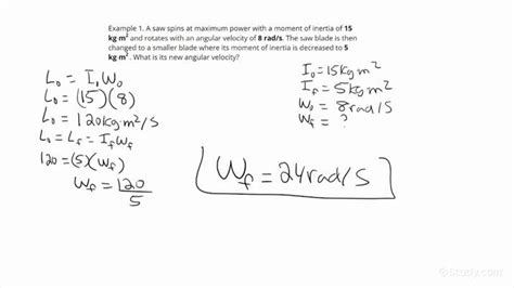 Using The Conservation Of Angular Momentum To Find A Final Angular