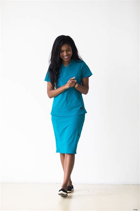 Caribbean Blue Scrub Skirt Scrub Skirts Nurse Scrub Dress Stylish