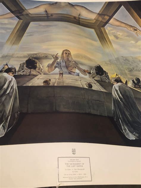 Salvador Dali Sacrament Of The Last Supper Vintage Print Large Etsy