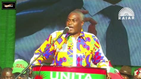Abel Chivukuvuku Discursa Em Umbundu No Huambo Campanha Eleitoral Da Unita Youtube