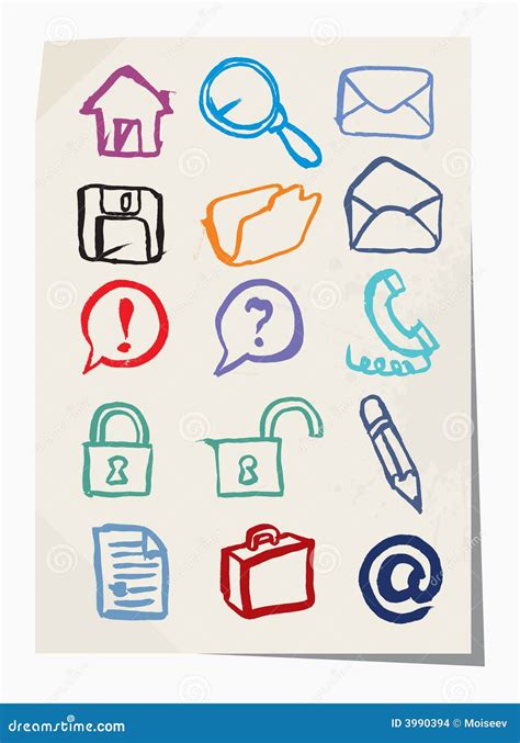 Vector Grunge Icons Set Stock Vector Illustration Of Page 3990394