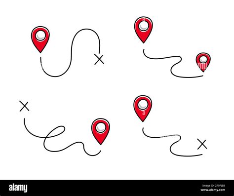 Pin Doodle Location Icon Hand Drawn Sketch Style Place Maker Location