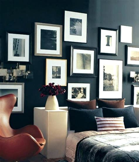 Elegant men's bedroom with wood paneling. 15 Ideas of Cool Wall Art For Guys