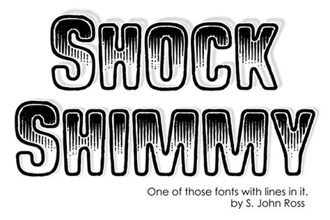 Shock Shimmy Font Cumberland Fontworks Fontspace