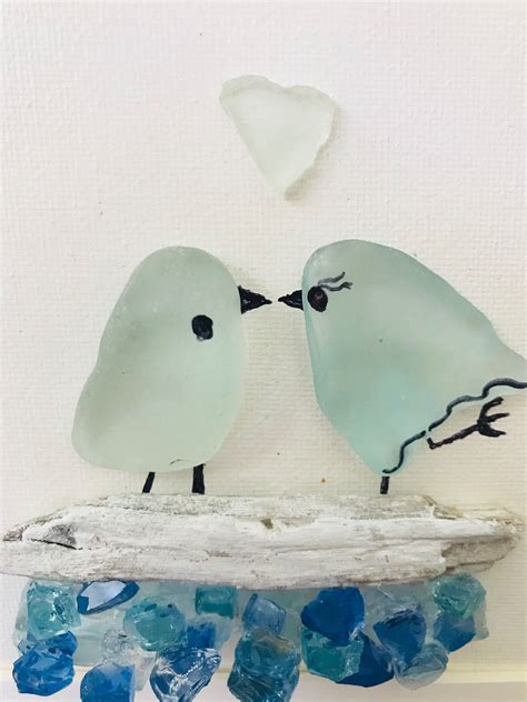 Sea Glass Wedding Tshower Tengagement T Love Birds Etsy