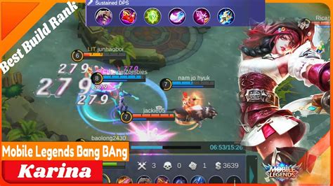 As the shadow blade, karina needs to be equipped with the right items so she can swiftly assassinate her enemies. Karina Mobile Legends Build Rank Best 2018 Rank Global ...