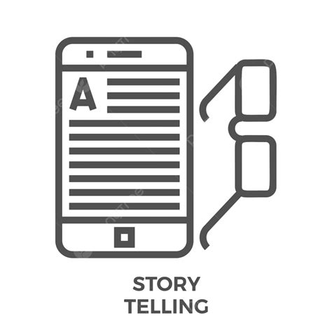 Story Telling Line Icon Story Sign Relations Vector Story Sign