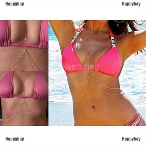 Happybay Women Sexy Fashion Gold Body Belly Waist Chain Bikini Beach Harness Necklace Babynew