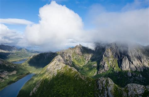 Photos Lofoten Norway Nature Mountain From Above Clouds