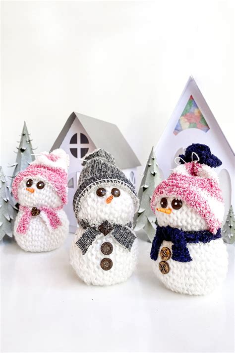 1 Set Of Diy Snowman Kit Christmas Crafting Mini Accessories Supply てなグッズや