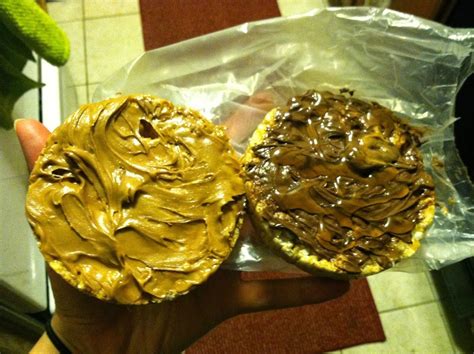 Smart Snacking Peanut Butter And Nutella Rice Cake Budget Epicurean